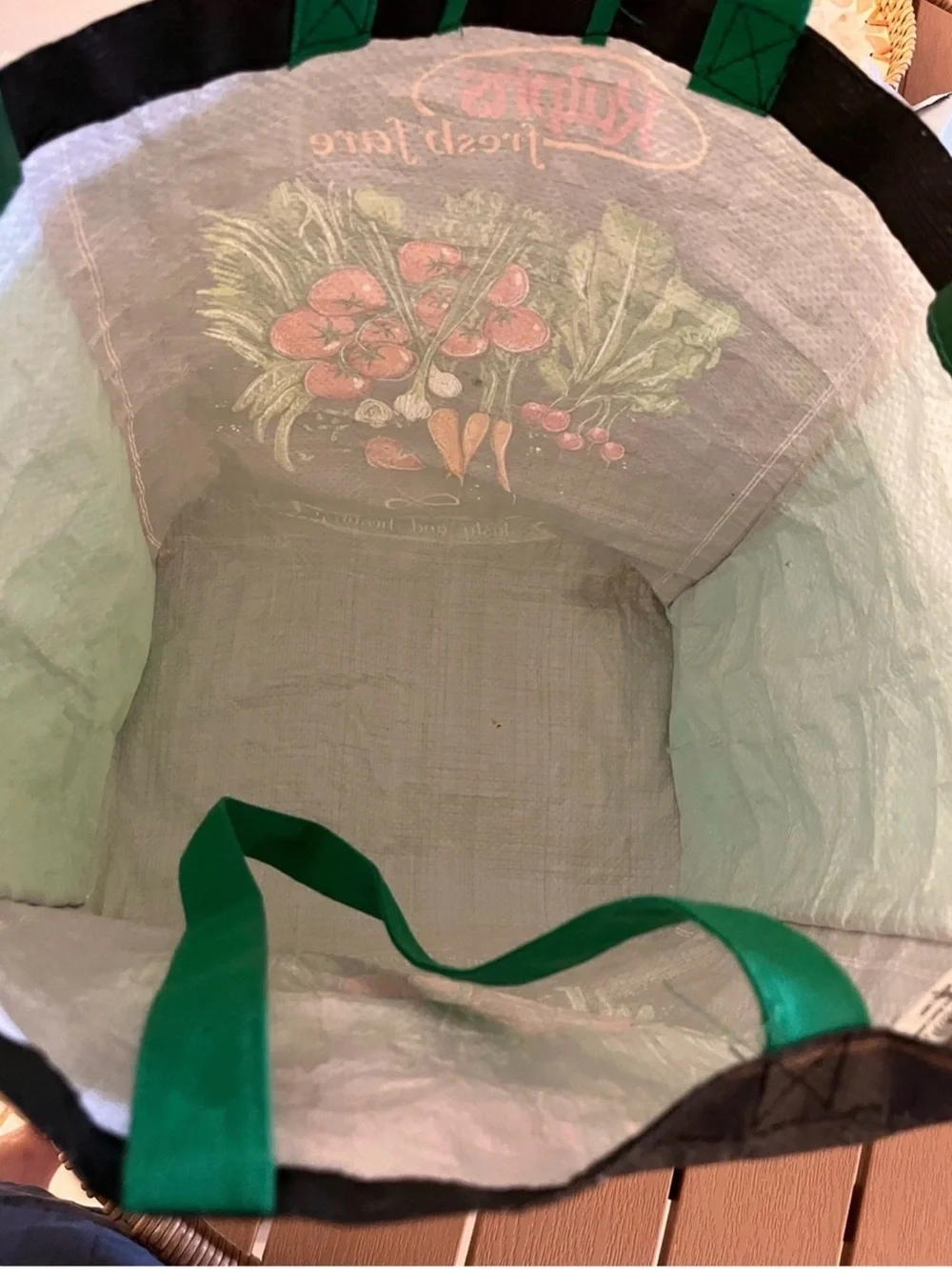 Fresh Fare Green & Black Reusable Grocery Tote
